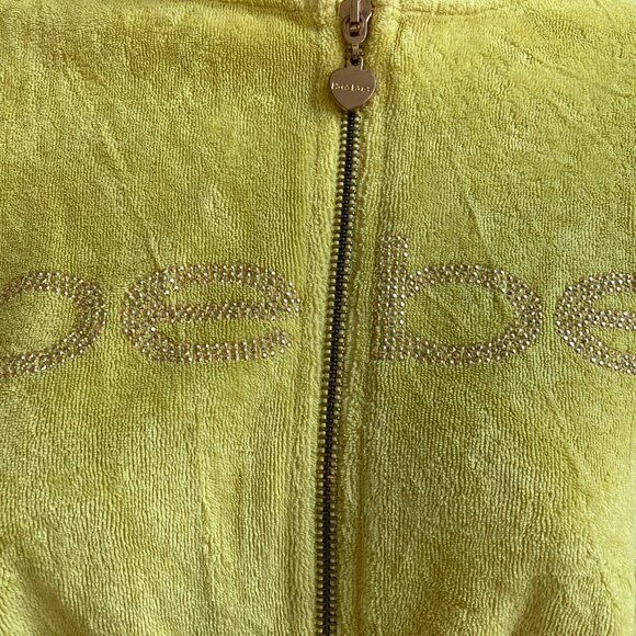 BEBE TRACK SUIT SHORT SET SZ M VINTAGE LOGO RARE SET USA - Picture 3 of 13